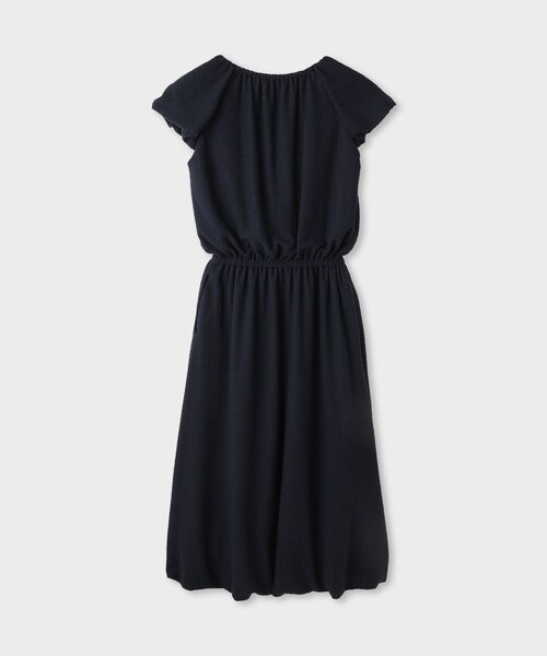 ROPE'(ロペ)の「【一部店舗限定】【REALM(レルム)】SHEER PUFF SLEEVE DRESS|フロントリボンワンピース(ワンピース・レディース・ブラック/ネイビー・38)」の18枚目の写真