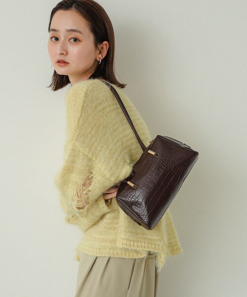 SENSE OF PLACE by URBAN RESEARCH（センスオブプレイスバイアーバンリサーチ）の「クロコライクスクエアバッグ（ハンドバッグ・レディース・BLACK/BROWN/ORANGE・one）」の18枚目の写真