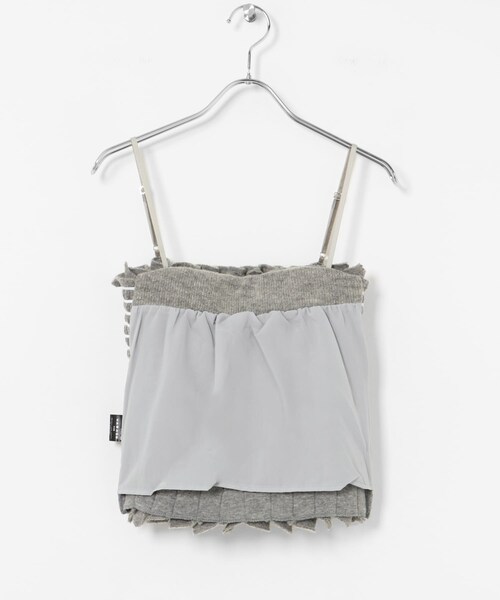 URBAN RESEARCH（アーバンリサーチ）の「KNIT SEW FRILL TOPS（キャミソール・レディース・GREY/WHITE・Free）」の13枚目の写真