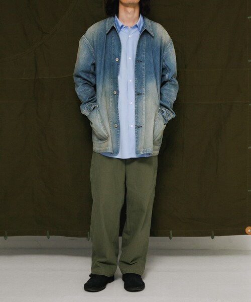 URBAN RESEARCH（アーバンリサーチ）の「HERILL　Nepdenim coveralljacket（カバーオール・メンズ・VT Worn/White・2/3）」の15枚目の写真