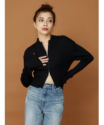 EVRIS | ジップタートルリブニットトップス(ニット/セーター)