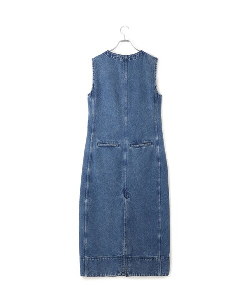 ADAM ET ROPE'（アダムエロペ）の「【WEB限定】ライトデニムスリーブレスワンピース（ワンピース・レディース・ブルー/サックス・36/38）」の22枚目の写真
