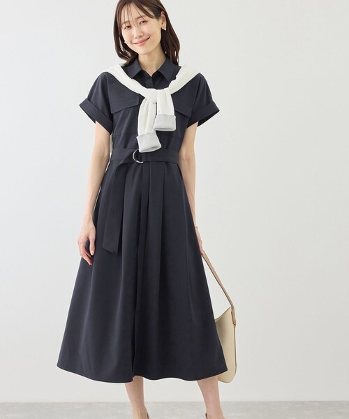 ROPE' PICNIC(ロペピクニック)の「アウトポケットシャツコンシャスワンピース/リンクコーデ(ワンピース・レディース・ダークブラウン系/ネイビー/ネイビー系・M/S)」の20枚目の写真