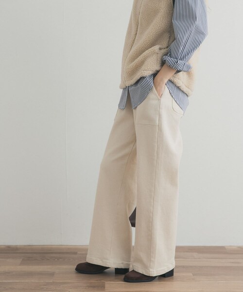 URBAN RESEARCH DOORS(アーバンリサーチドアーズ)の「裏起毛ベイカーイージーパンツ(その他パンツ・レディース・OFF/KHAKI・S/M)」の8枚目の写真