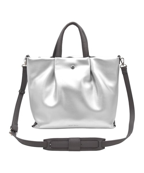 nissen（ニッセン）の「Legato Largo（レガートラルゴ）肩楽ＰＵ ２ＷＡＹショルダーバック（ショルダーバッグ・メンズ・ブラック/ブルー/グレーベージュ/アイボリー/シルバー・Y）」の5枚目の写真