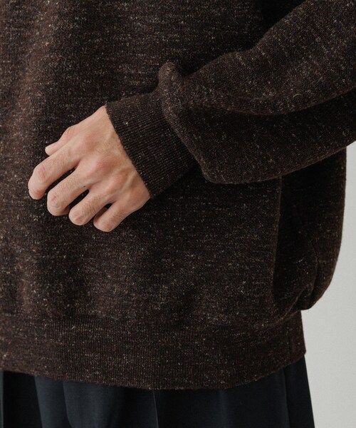 ADAM ET ROPE'（アダムエロペ）の「リネン ミックス リバーシブルニット（ニット/セーター・メンズ・ブラック系/ダークブラウン系/グリーン・L/M）」の20枚目の写真