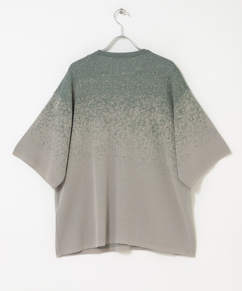 SENSE OF PLACE by URBAN RESEARCH（センスオブプレイスバイアーバンリサーチ）の「『洗濯可』エクストラルーズスプラッシュニットTシャツ（ニット/セーター・メンズ・BLK×CHA/BRN×BEG/MNT×GRY・M/L）」の11枚目の写真