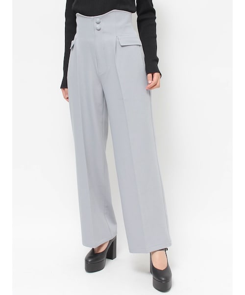 EATME（イートミー）の「ウエストマークワイドパンツ（その他パンツ・レディース・アイボリー/ブラック/ブルー・S/M）」の9枚目の写真