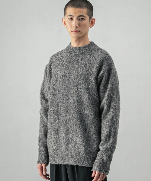 URBAN RESEARCH（アーバンリサーチ）の「new basic MOULINE SHAGGY KNIT（ニット/セーター・メンズ・CHARCOAL/NAVY・M/L）」の3枚目の写真