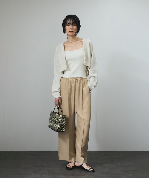 ADAM ET ROPE'（アダムエロペ）の「【Letra（レトラ）for SALON】PRAYA short XS/プラヤメル（かごバッグ・レディース・ブラック/ブラック系/オレンジ系・F）」の6枚目の写真