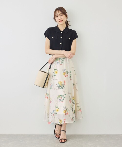 ROPE' PICNIC(ロペピクニック)の「ボリュームサーキュラースカート(スカート・レディース・キナリ系/ダークブラウン/サックス・F)」の10枚目の写真