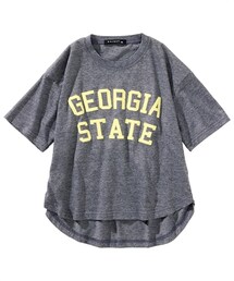 nissen | ビッグシルエットラウンドヘムプリントTシャツ(Tシャツ/カットソー)