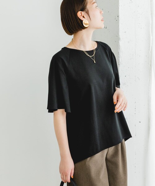 URBAN RESEARCH ROSSO（アーバンリサーチロッソ）の「『UR TECH』Fby ROSSO　UVCUTバックテールフレアスリーブTシャツ（Tシャツ/カットソー・レディース・OFF WHITE/YELLOW/BLACK・FREE）」の14枚目の写真