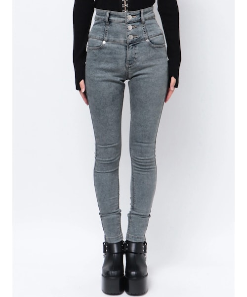 EMODA（エモダ）の「【ELDER】NUDE H/W DENIM（デニムパンツ・レディース・ブルー/ブラック/インディゴ・XS/S/M）」の9枚目の写真