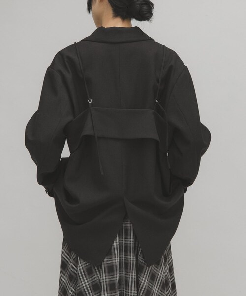 KBF（ケイビーエフ）の「ビスチェSETテーラードジャケット（テーラードジャケット・レディース・BLACK/BROWN・One）」の6枚目の写真