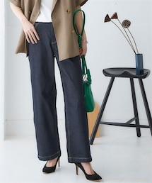 nissen | ゆるフィットデニムワイドパンツ(股下73ｃｍ)(パンツ)
