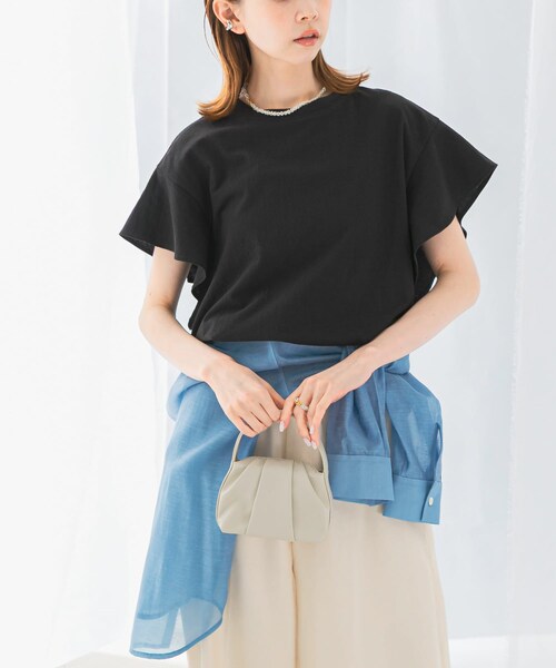 URBAN RESEARCH ROSSO（アーバンリサーチロッソ）の「UVカットフレアスリーブカットソー（Tシャツ/カットソー・レディース・black/white/blue・FREE）」の12枚目の写真