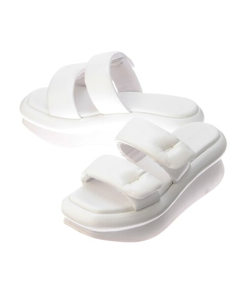 ELENDEEK（エレンディーク）の「DOUBLE BAND SANDAL（サンダル・レディース・オフホワイト/ブラック/シルバー・37/38）」の9枚目の写真