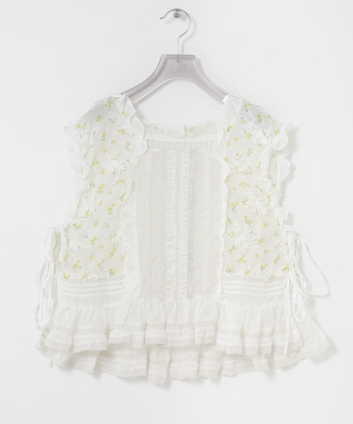 URBAN RESEARCH(アーバンリサーチ)の「crinkle crinkle crinkle SHEER FLOWER VEST BLOUSE(シャツ/ブラウス・レディース・BLACK/IVORY・Free)」の1枚目の写真