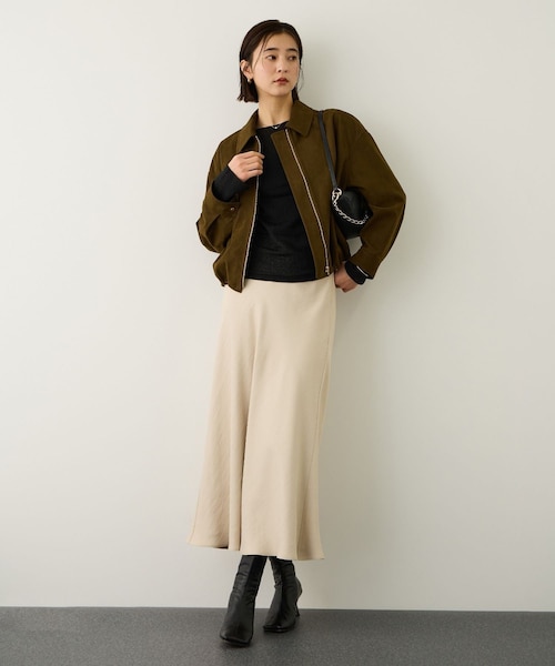 ROPE'（ロペ）の「コットンシアーロングスリーブカットソー/イージーケア（Tシャツ/カットソー・レディース・ブラック/ホワイト/ブラウン・F）」の8枚目の写真