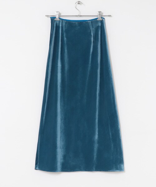 URBAN RESEARCH ROSSO（アーバンリサーチロッソ）の「ベロアロングスカート（スカート・レディース・GREIGE/BLUE・36/38）」の12枚目の写真