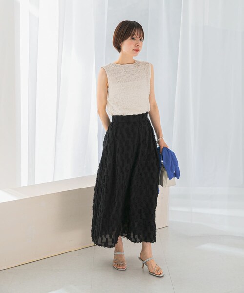 URBAN RESEARCH ROSSO（アーバンリサーチロッソ）の「ジャガードコクーンスカート（スカート・レディース・WHITE/BLACK・36/38）」の17枚目の写真