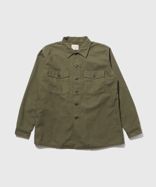 ADAM ET ROPE'（アダムエロペ）の「【BONCOURA/ボンクラ】Utility Shirt Back Satin olive（その他アウター・メンズ・オリーブ・38/40）」の3枚目の写真