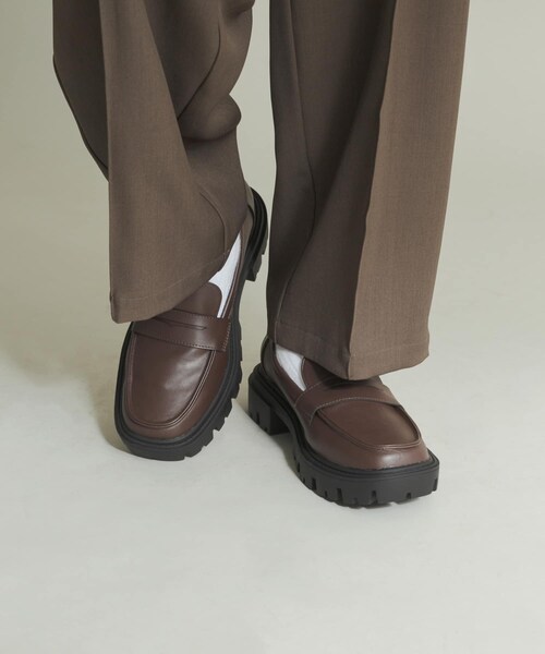 SENSE OF PLACE by URBAN RESEARCH(センスオブプレイスバイアーバンリサーチ)の「トラックソールコインローファー(ローファー・メンズ・BLACK/BROWN・26/27/28)」の18枚目の写真