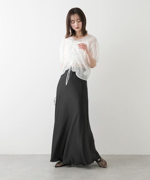 SENSE OF PLACE by URBAN RESEARCH（センスオブプレイスバイアーバンリサーチ）の「メッシュポインテッドシューズ（バレエシューズ・レディース・IVORY/BLACK・S/M/L）」の20枚目の写真