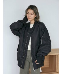 Ungrid | ビッグシルエットサイドジップMA-1(MA-1)