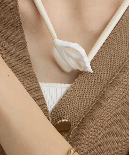 ADAM ET ROPE'(アダムエロペ)の「【J'aDoRe・一部店舗限定】【Raponesa General Store(レポネサジェネラルストア)】BONE COLLECTION(ネックレス・レディース・オフホワイト・F)」の12枚目の写真
