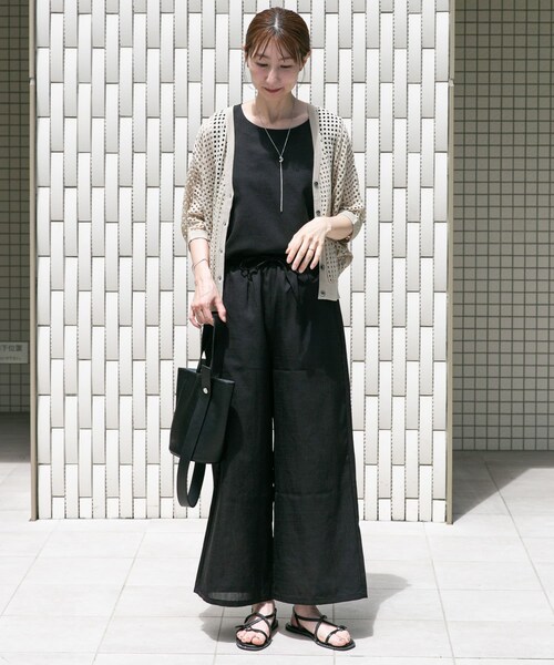 ITEMS URBANRESEARCH（アイテムズ アーバンリサーチ）の「メッシュニットカーディガン（ニット/セーター・レディース・BRN/BLK/GREGE・Free）」の14枚目の写真