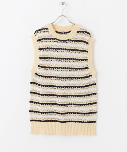 SENSE OF PLACE by URBAN RESEARCH（センスオブプレイスバイアーバンリサーチ）の「カラフルスカシアミニットベスト（ベスト・メンズ・GREEN/PINK/BLACK・one）」の5枚目の写真