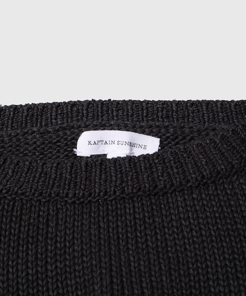 ADAM ET ROPE'(アダムエロペ)の「【KAPTAIN SUNSHINE/キャプテンサンシャイン】Cotton Washi Hand Frame P/O(ニット/セーター・メンズ・ブラック/ブルー・3/4)」の10枚目の写真