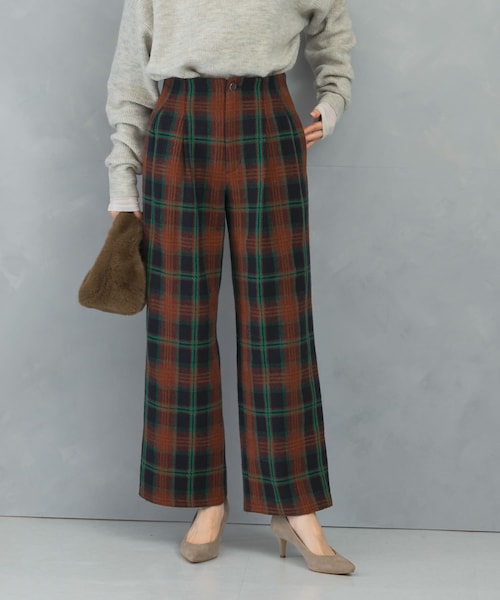 URBAN RESEARCH ROSSO（アーバンリサーチロッソ）の「ツイードストレートパンツ（その他パンツ・レディース・IVORY/NAVY×BRN・36/38）」の2枚目の写真