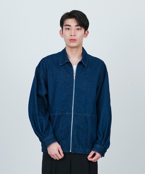 JUNRED(ジュンレッド)の「j.n.r.d / ルーズジップデニムブルゾン(デニムジャケット・メンズ・キナリ/ネイビー・L/M)」の14枚目の写真
