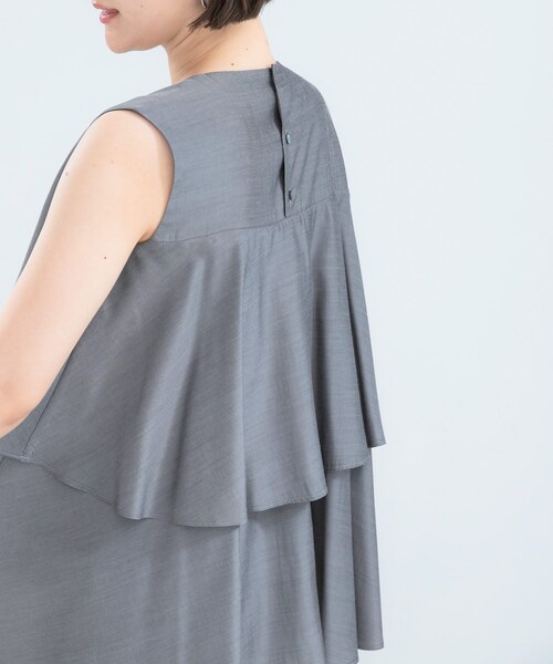 URBAN RESEARCH ROSSO（アーバンリサーチロッソ）の「レイヤードフレアブラウス（シャツ/ブラウス・レディース・CH.BLACK/BLUE/BABY PINK・Free）」の13枚目の写真