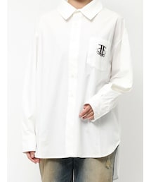 E emblemオーバーサイズシャツ