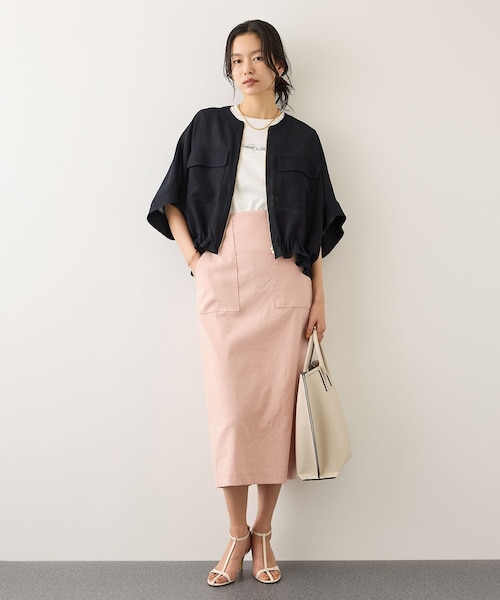 ROPE'（ロペ）の「[美人スカート]リネンストレッチポケット付きタイトスカート/イージーケア・26SS（スカート・レディース・チャコール/ベージュ/ピンク/オレンジ・36/38/40）」の18枚目の写真