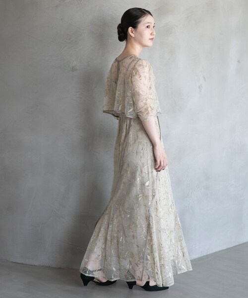 URBAN RESEARCH ROSSO（アーバンリサーチロッソ）の「エンブロダリーレースレイヤードドレス（ワンピース・レディース・GREEN/BLACK・FREE）」の16枚目の写真