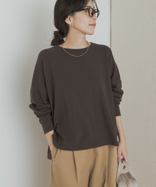 URBAN RESEARCH DOORS(アーバンリサーチドアーズ)の「ネルベア天竺ワイドプルオーバー(Tシャツ/カットソー・レディース・GRAY/PINK/BROWN・M)」の16枚目の写真