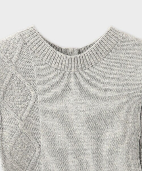ROPE'（ロペ）の「【Ｍaison no8（メゾンエイト）】REMIXED KNIT VEST｜ニット（ニット/セーター・レディース・ライトグレー/ネイビー・F）」の21枚目の写真