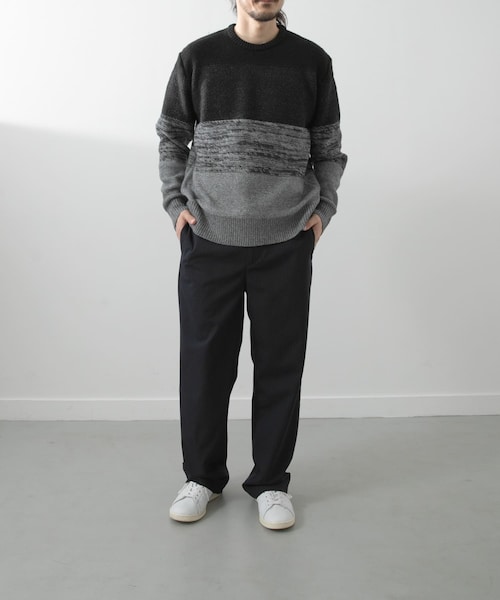 ITEMS URBANRESEARCH（アイテムズ アーバンリサーチ）の「リサイクルヤーン グラデーションニット（ニット/セーター・メンズ・BEG/GRY/BLK・M/L）」の11枚目の写真