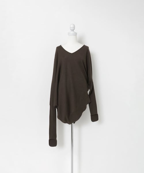 LAATO（ラート）の「square knit pullover（ニット/セーター・レディース・ネズミ/チョコレート/フラミンゴ・Free）」の2枚目の写真