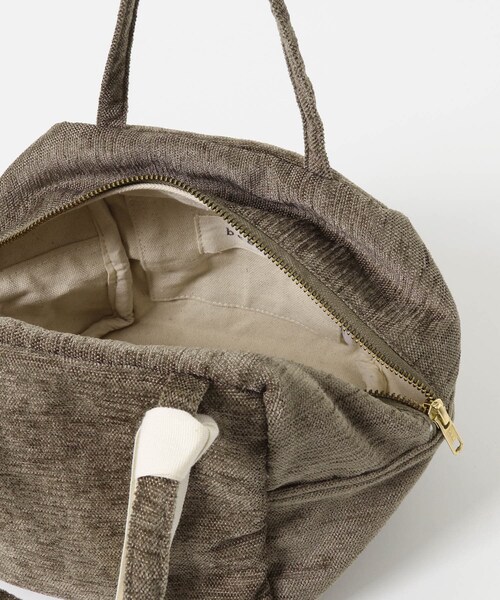 URBAN RESEARCH DOORS（アーバンリサーチドアーズ）の「『別注』beej×DOORS　シェニールハンドバッグ（ハンドバッグ・レディース・MUSTARD/KHAKI・One）」の6枚目の写真