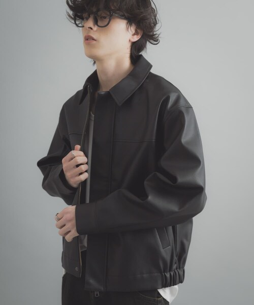 SENSE OF PLACE by URBAN RESEARCH（センスオブプレイスバイアーバンリサーチ）の「FLジップブルゾン（ブルゾン・メンズ・BLACK/GREIGE・M/L）」の9枚目の写真