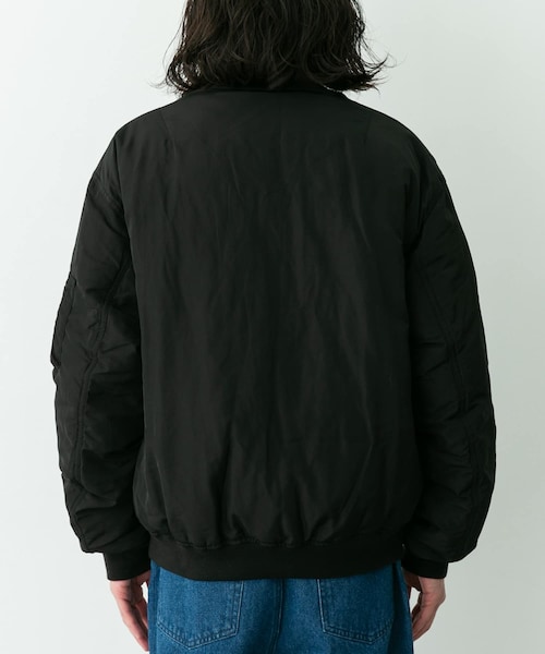 URBAN RESEARCH Sonny Label（アーバンリサーチサニーレーベル）の「FELLEX中綿MA-1ブルゾン（MA-1・メンズ・ブラック/カーキ・M/L/XL）」の4枚目の写真