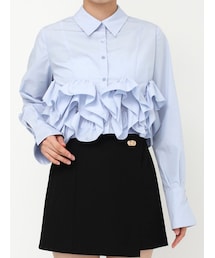 dazzlin | ウェーブフリルショートシャツ(シャツ/ブラウス)
