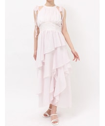 dazzlin | アシメフリルリボンシフオンワンピース(ワンピース)