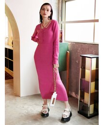 EVRIS | アンサンブルロングニットワンピース(ワンピース)